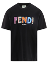 FENDI FENDI BOYS BLACK COTTON T-SHIRT,JUI1307AJF0GME 9