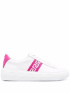 VERSACE VERSACE WOMEN'S WHITE LEATHER SNEAKERS,10041841A007752W090 36.5