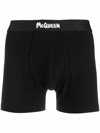 Alexander Mcqueen Man Black Mcqueen Graffiti Boxer In Black