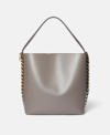 Stella Mccartney Frayme Tote Bag In Grey Stone