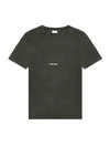 Saint Laurent T-shirt In Noir Delave