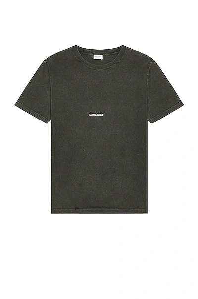 Saint Laurent T-shirt In Noir Delave