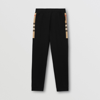 BURBERRY BURBERRY CHECK PANEL COTTON JOGGING trousers
