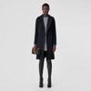 Burberry Long Cashmere Blend Kens In Dark Charcoal Blue