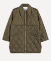 Ganni Recycled Ripstop Quilted Puffer Jacket In Kalamata