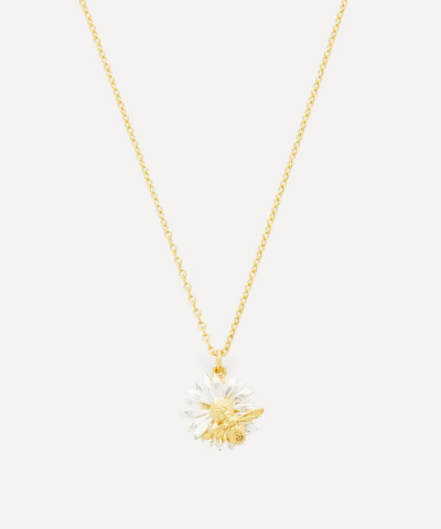 Alex Monroe 22ct Gold-plated Teeny Weeny Bee Daisy Pendant Necklace