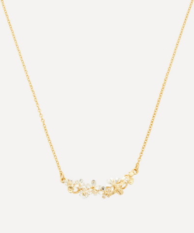 Alex Monroe 22ct Gold-plated Teeny Tiny Bee Floral Chain Necklace