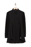 Donna Karan Woman Long Sleeve Collared Blouse In Black