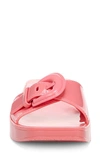 Veronica Beard Davina Jelly Buckle Resort Sandals In Dragon Fruit