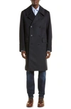 Mackintosh Blue Double-breasted Coat In Navy