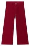 CHLOÉ KIDS' STRETCH CORDUROY WIDE LEG PANTS