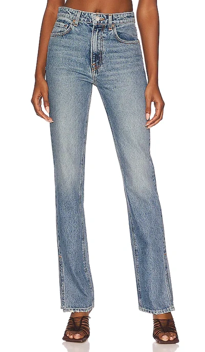 Grlfrnd Harlow High Rise Slim Boot With Slit In Multi