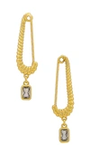 LUV AJ FRANCOIS SAFETY PIN EARRINGS