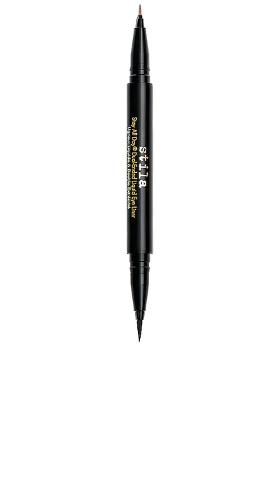 Stila All Day Dual-ended Liquid Eye Liner In Tequila Sunrise,intense Black