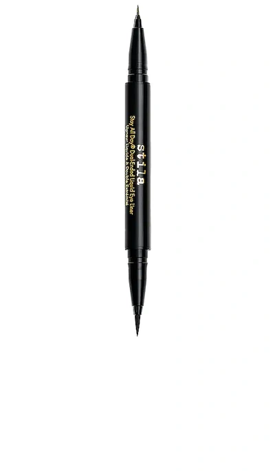 Stila All Day Dual-ended Liquid Eye Liner In Mojito,intense Black