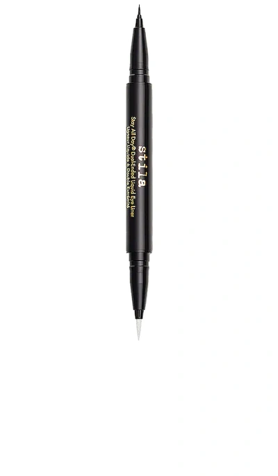 Stila All Day Dual-ended Liquid Eye Liner In Intense Black,snow