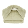 Jw Anderson Medium Twister Shearling Crossbody Bag In Matcha