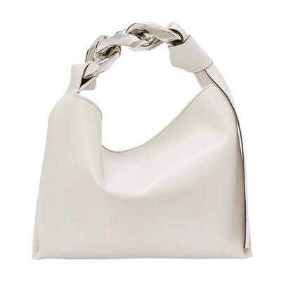 Jw Anderson Small Chain Hobo - Leather Shoulder Bag In White