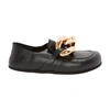JW ANDERSON CLOSED BACK LEATHER CHAIN LOAFER