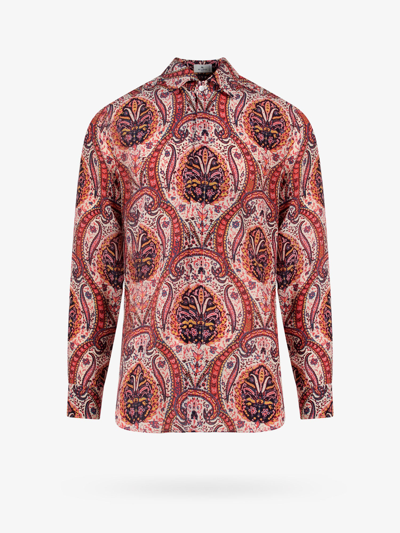 Etro Camicia Button-front Silk Shirt In Multicolor
