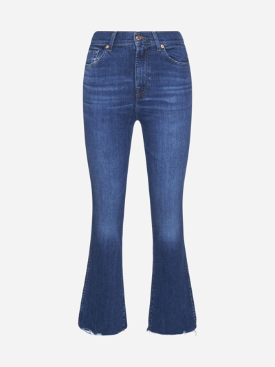 7 For All Mankind Kick Slim Illusion Jeans In Light Blue