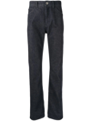 Ferragamo Gancini-patch Straight-leg Jeans In 141142
