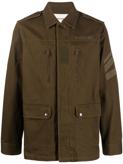 Zadig & Voltaire Kido Multi-pocket Jacket In Grün