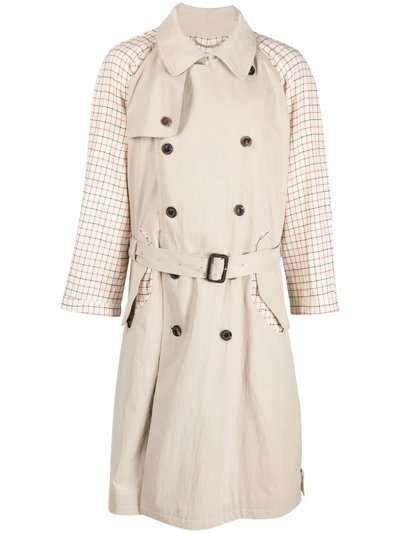 Maison Margiela Double-breasted Trench Coat In 119 Colonial Sand
