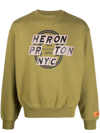 HERON PRESTON GRAPHIC-PRINT COTTON SWEATSHIRT