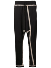 Boris Bidjan Saberi Panelled Drawstring-waist Track Pants In Schwarz