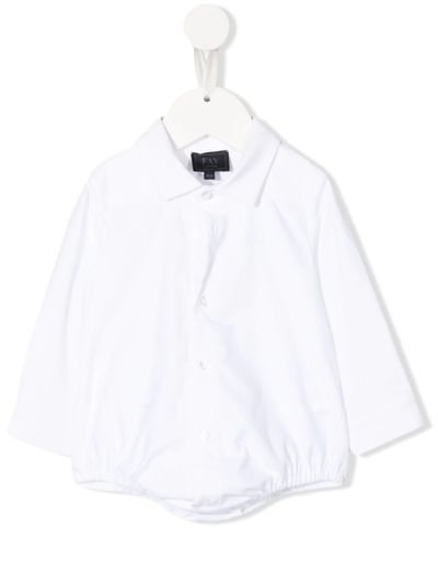 Fay Babies' Classic Button-up Shirt In White