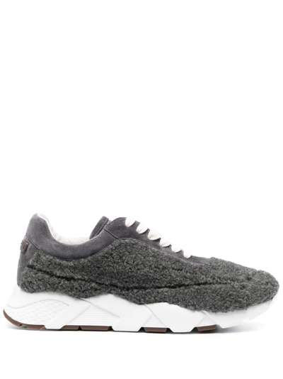 Peserico Teddy Lace-up Sneakers In Grey