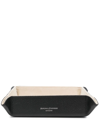 Aspinal Of London Pebbled Leather Tidy Tray In Schwarz