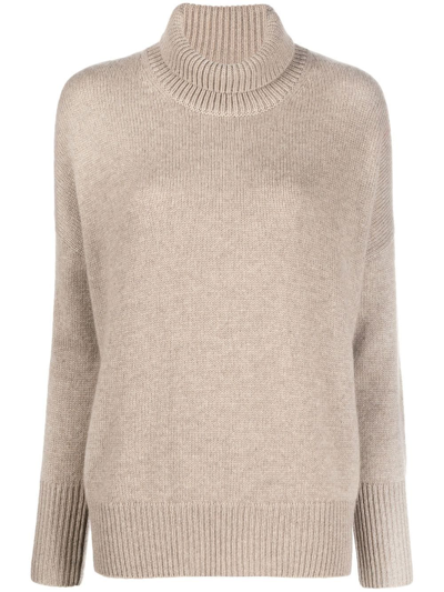 Lisa Yang Cashmere Roll-neck Jumper In Nude