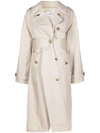 Coperni Twisted Cut-out Trench Coat In Nude
