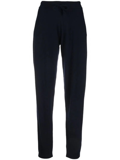 Lisa Yang Drawstring Tapered Cashmere Trousers In Blau