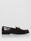 Valentino Garavani Vlogo Brushed Leather Loafers In Dark