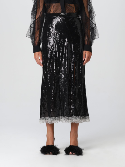 Koché Sequin-embellished High-waisted Skirt In Black