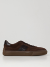 Tod's Man Sneakers Dark Brown Size 7 Soft Leather In Dark