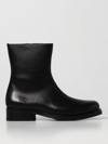Our Legacy Ankle Boots With Smooth Leather Finish And Side Zipper In Black