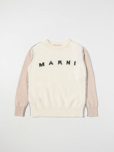 Marni Kids' Mk12u Knitwear In Milk