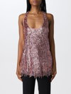 Etro Woman Pink Sequin Top In Pink