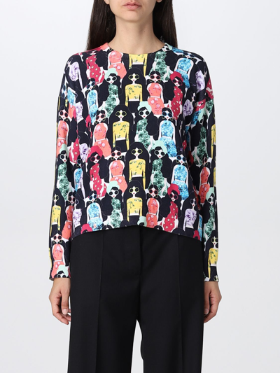 Alice And Olivia Alice + Olivia Pullover With Graphic Print By Alice + Olivia In Multicolor