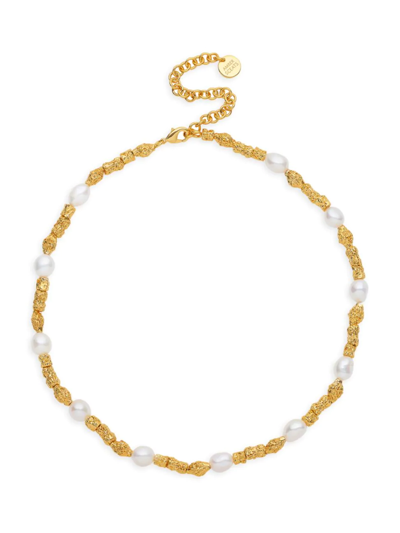 Amber Sceats Women's Leia 24k-gold-plated & 8mm Cultured Freshwater Pearl Beaded Necklace