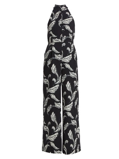 Amur Rana Printed Sleeveless Jumpsuit In Black