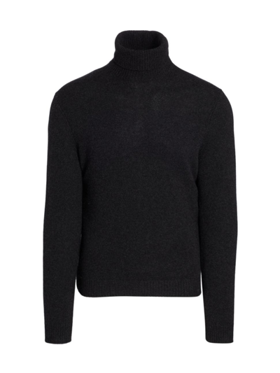 Ralph Lauren Purple Label Turtleneck Cashmere Sweater In Gray