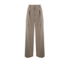 ISABEL MARANT BROWN JESSINI CHECKED WIDE-LEG TROUSERS,PA222322A014I17849446