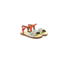 DOLCE & GABBANA KIDS YELLOW PRINTED LEATHER SANDALS,D10741A713118037220