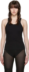 Dion Lee E-hook Organic Cotton Rib Tank Top In Black