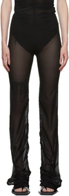 Dion Lee Black Drape Gather Trousers In Black